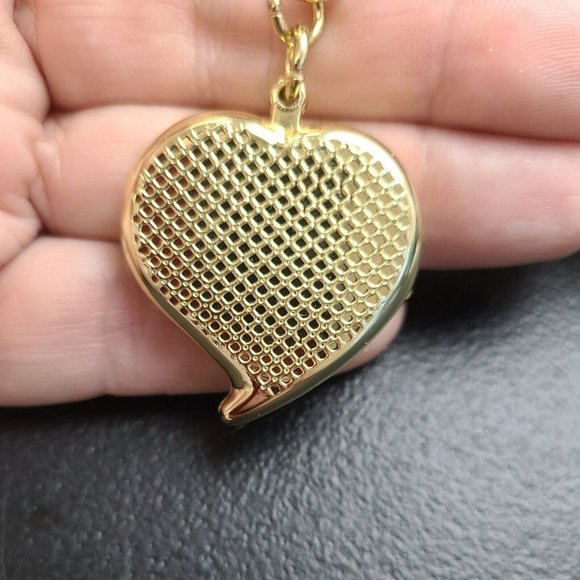 VTG 2000 Avon Heart Locket Keychain Birthstone Simulated Diamond April G… - Picture 4 of 8